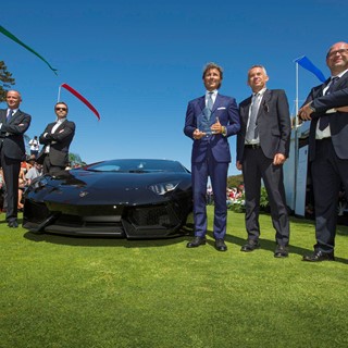 Aventador LP 700-4 and Automobili Lamborghini Directors at Concorso Italiano in Monterey (CA), US.