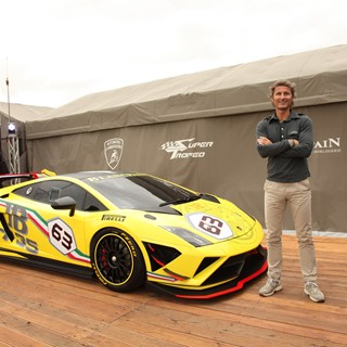President and CEO of Automobili Lamborghini Stephan Winkelmann with Gallardo LP 570-4 Super Trofeo 2013