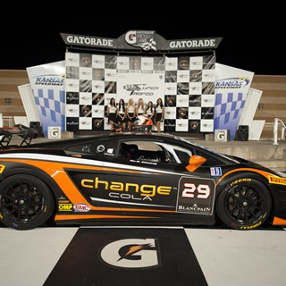 #29 Change Racing car of Kevin Conway on Victory Lane