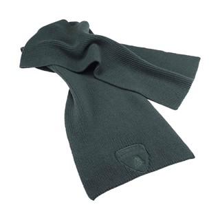 Bi-coloured woolen knitted scarf