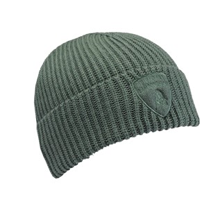 Shield ribbed knitted cap