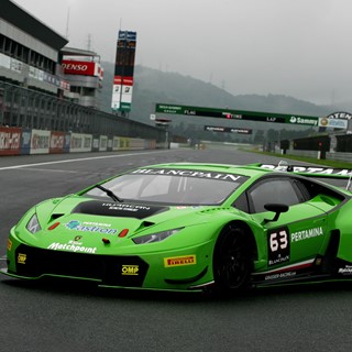 The Lamborghini Hurac+ín GT3 on Display at Fuji