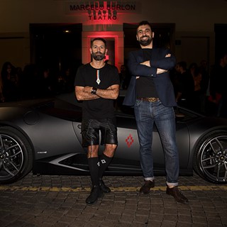 Marcelo Burlon and Boris Puddu, Head of Collezione Automobili Lamborghini