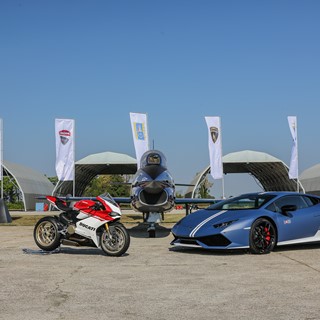 Frecce Tricolori and Lamborghini-Ducati