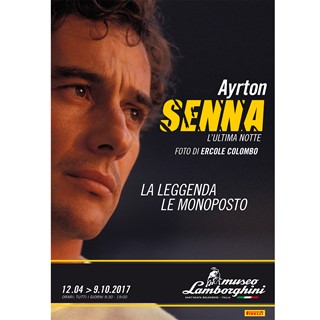 Locandina Mostra Senna Museo Lamborghini
