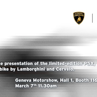 Presentation of the Limited-Edition PX5, the triathlon bike by Lamborghini and Cervélo