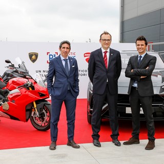 da sx F. Milicia di Ducati, J.L. Saporito di P3, P. Gabrielli di Lamborghini