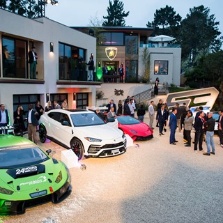 Lamborghini Models on display at Lamborghini Lounge Monterey