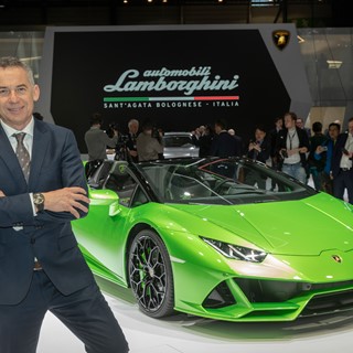 Maurizio Reggiani, Chief Technical Officer, and the new Huracán EVO Spyder