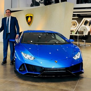 Lamborghini Zürich Grand Opening-left (Rene Hirsch, President Hirsch AG) - Right (Federico Foschini, Chief Commercial Of