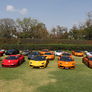 Celebrating ten successful years in India as the Lamborghini Day in Jaipur