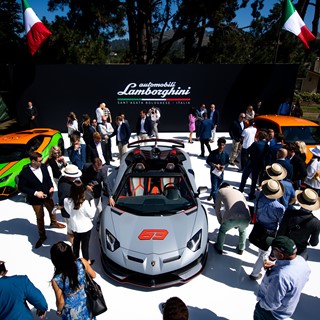Lamborghini Display with crowds