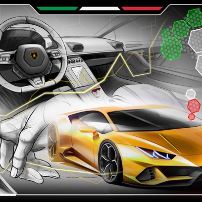 visual Lamborghini Engine restart con logo
