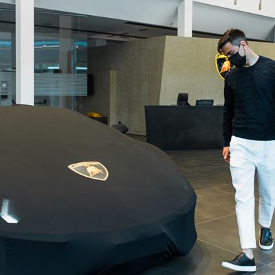 Dybala with his Aventador S Roadster