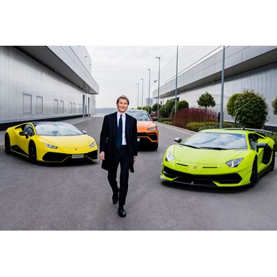 Stephan Winkelmann with cars