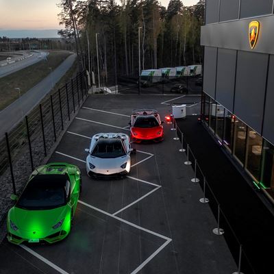 Lamborghini Stockholm GO outdoor display