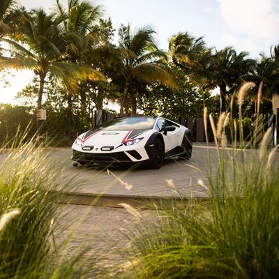 Lamborghini at the Beach Lounge in Miami