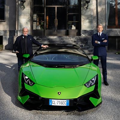 Diego Della Valle, Presidente e CEO del Gruppo Tod’s e Stephan Winkelmann Chairman e CEO di Automobili Lamborghini