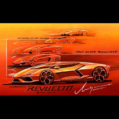 Lamborghini Revuelto Sketch