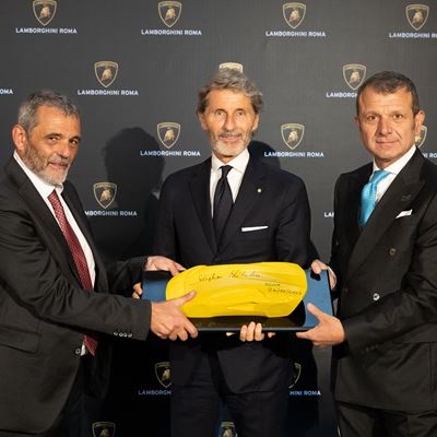 Rolando Cellitti CEO Gruppo L automobile Stephan Winkelmann CEO and Chairman Automobili Lamborghini Fulvio Nobile