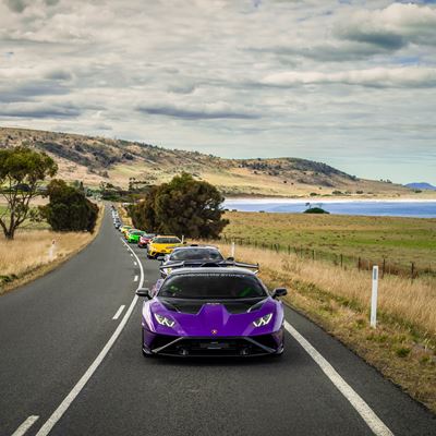 Lamborghini Esperienza Giro Oceania roars into the Apple Isle