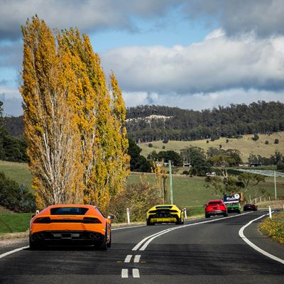 Lamborghini Esperienza Giro Oceania roars into the Apple Isle