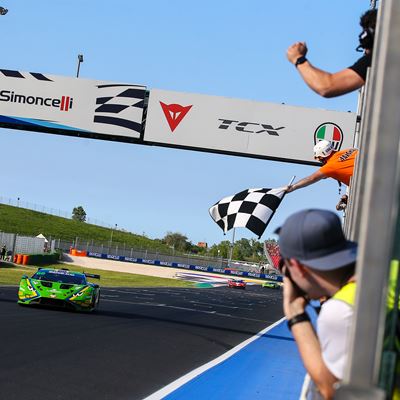Lamborghini GT3 Italian GT Michelotto Stadsbader VS Racing race one finish