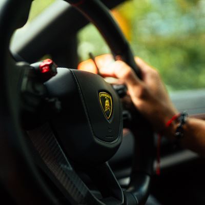 R ben Dias and Lamborghini Revuelto Manchester