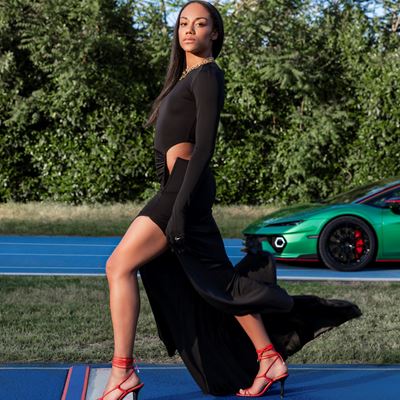 Lamborghini Temerario and Larissa Iapichino