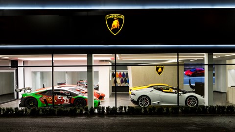 EXTERIOR NEW dealer by night