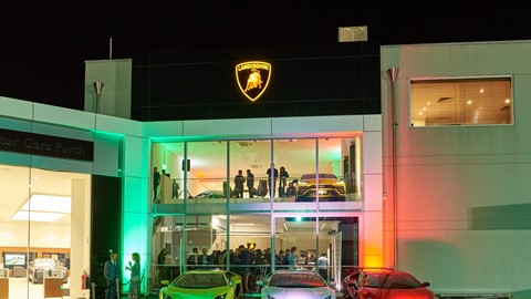 Exterior facade of Lamborghini Perth Showroom