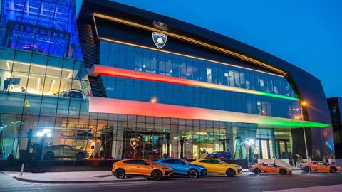 Lamborghini Dubai facade