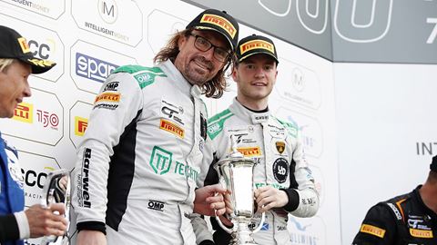 Lamborghini Huracan GT3 Evo - Mitchell Balon podium - British GT