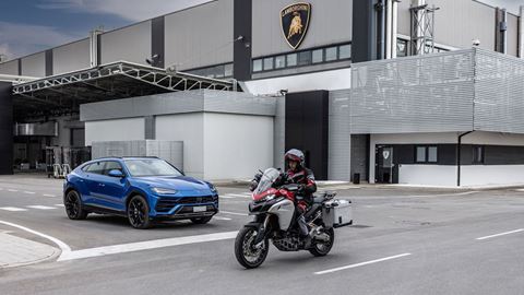 Lamborghini Ducati Vehicle to Vehicle Tecnology