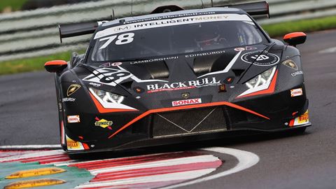 Lamborghini charges through field to take final British GT win of the year at Donington