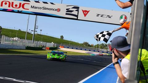 Lamborghini GT3 Italian GT Michelotto Stadsbader VS Racing race one finish