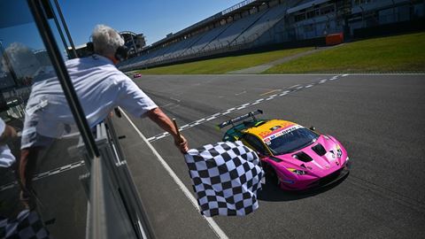 Lamborghini GT3 International GT Open Deledda Pepper Oregon Team race finish