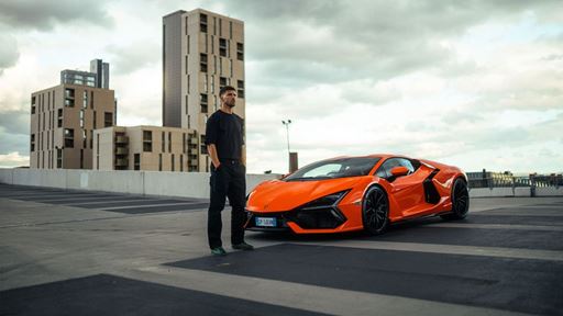 R ben Dias and Lamborghini Revuelto Manchester